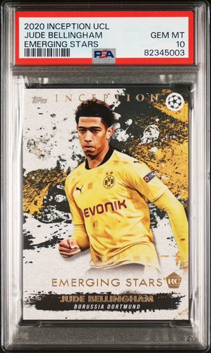 2020 Topps Inception UCL Jude Bellingham Rookie Emerging Stars PSA10