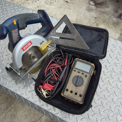 Ryobi 18V Circular Saw, Craftsman Multimeter with Premium Fluke Case & Fluke...