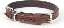 Image of Ancol Vintage Leather Padded Collar 45-54 cm Size 6