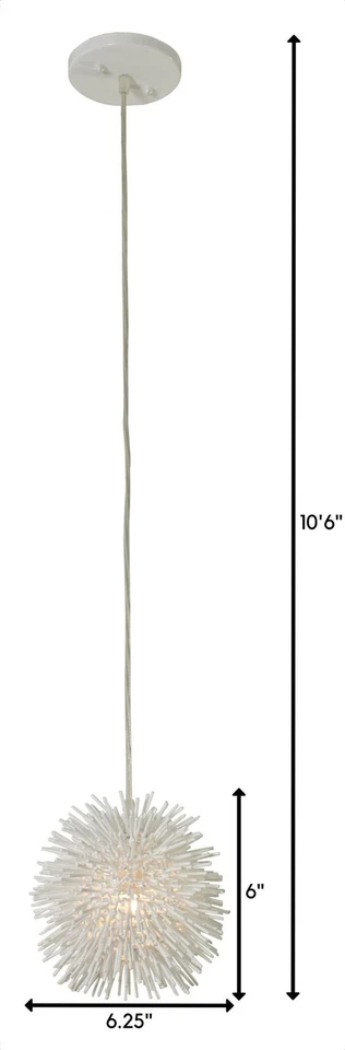 Colgante Varaluz 169M01SWH erizo blanco 6" Foto 4 de 4