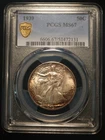 1939 50c Walking Liberty Half Dollar PCGS MS67 Toned