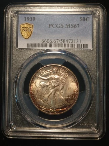 1939 50c Walking Liberty Half Dollar PCGS MS67 Toned