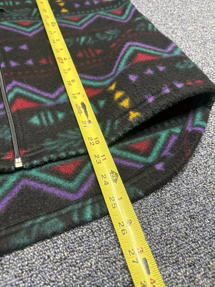 De colección Senderismo Prendas exteriores Vellón Cremallera Chaleco Geométrico Azteca Para hombres Talla M L O6 Foto 4 de 4