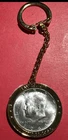 1964 Uncirculated US Kennedy SILVER Half Dollar KEY CHAIN! Old US Coin!