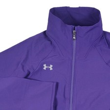 Under Armour Warm-up Windbreaker Jacket Women's Small Full Zip Reflective Jogger