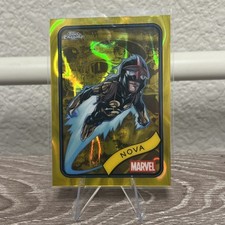 2025 Topps Chrome Marvel Yellow Lava Refractor NOVA #23