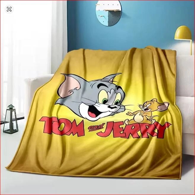 Tom And Jerry Fleece Blanket, Fun Cartoon Movie Gifts for Kid