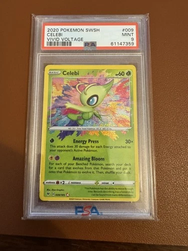 2020 Pokemon Celebi Amazing Rare Vivid Voltage 009/185 PSA 9 MINT