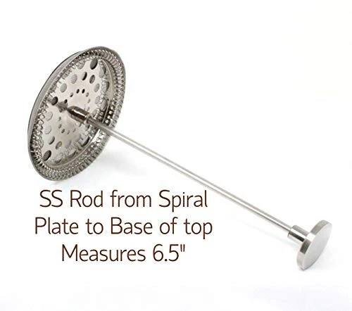 Cafe Crush Club French Press 5pc Stainless 5pc Replacement Parts - Flat Top - Image 3 of 4