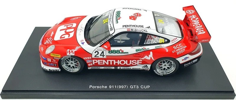 Autoart escala 1/18 diecast 80784 Porsche 911 997 GT3 Cup 2007 ático #24 Foto 3 de 4