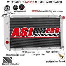 ASI 3 ROW Aluminum Radiator FOR 1972-79 Ford Thunderbird/Torino Mongeto Ranchero