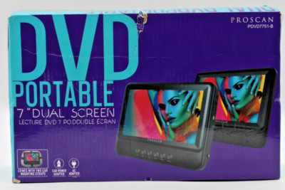 Proscan 7-Inch Dual Screen Portable DVD Player PDVD7751-B