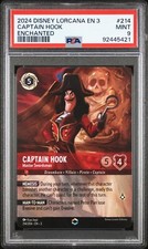 2024 Disney Lorcana EN 3 Enchanted 214 Captain Hook PSA 9 MINT