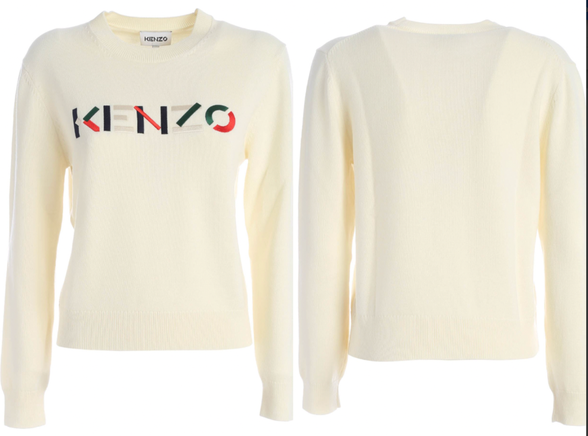 Kenzo Embroidered Multicolor Logo Pullover Jumper Sweater XL | eBay