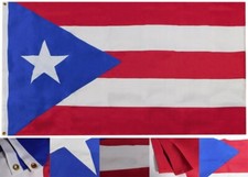 3X5 Puerto Rico Royal Blue 3'x5' 600D Synthetic Cotton Embroidered Flag RUF