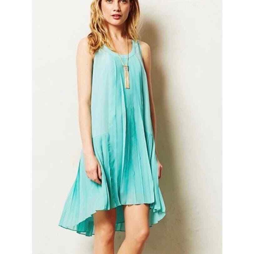open lace back dress Maeve Pleated Midi Dress