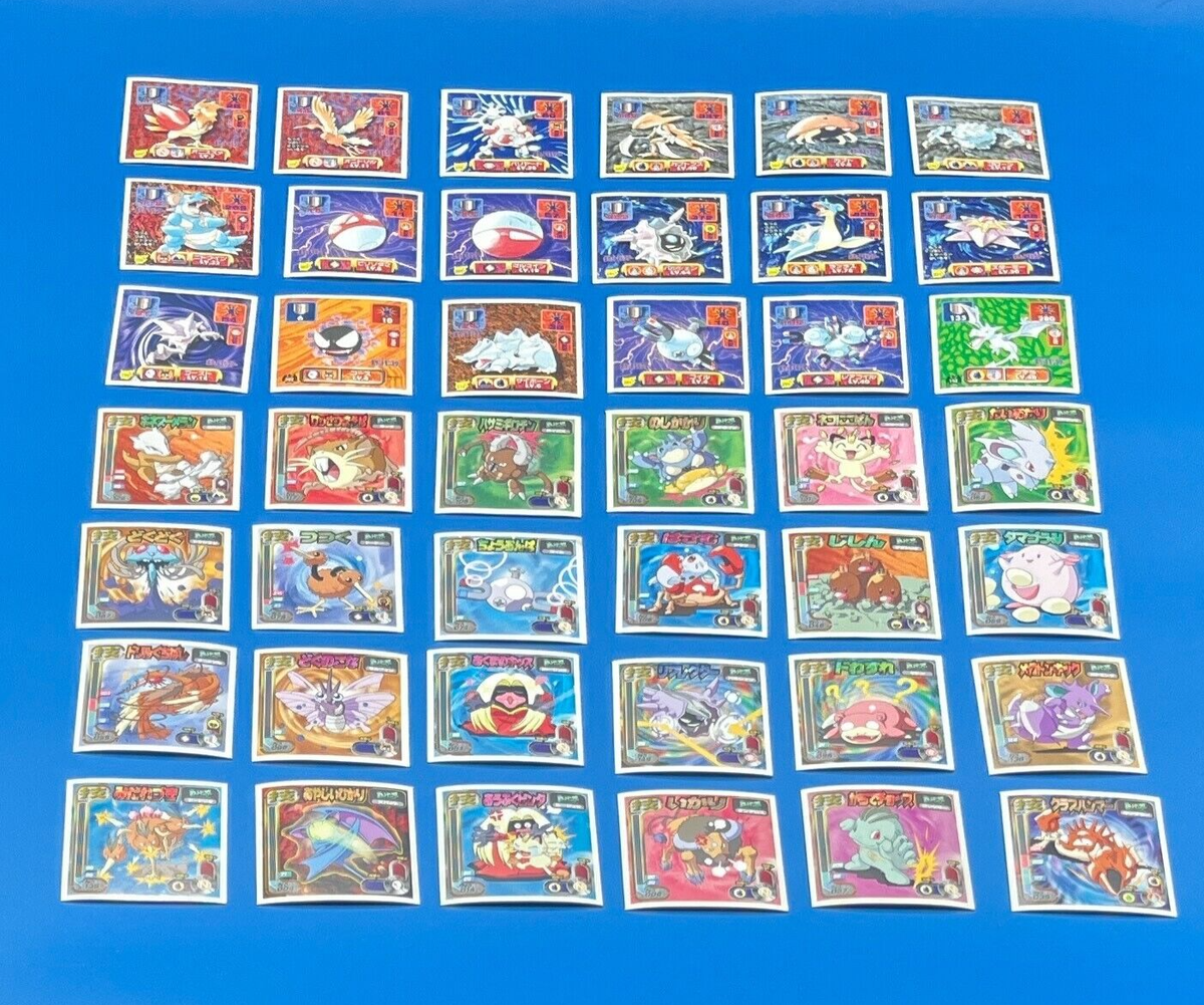Lot 42 Pokemon Card vintage retro sticker Holo 1998 Japanese | eBay