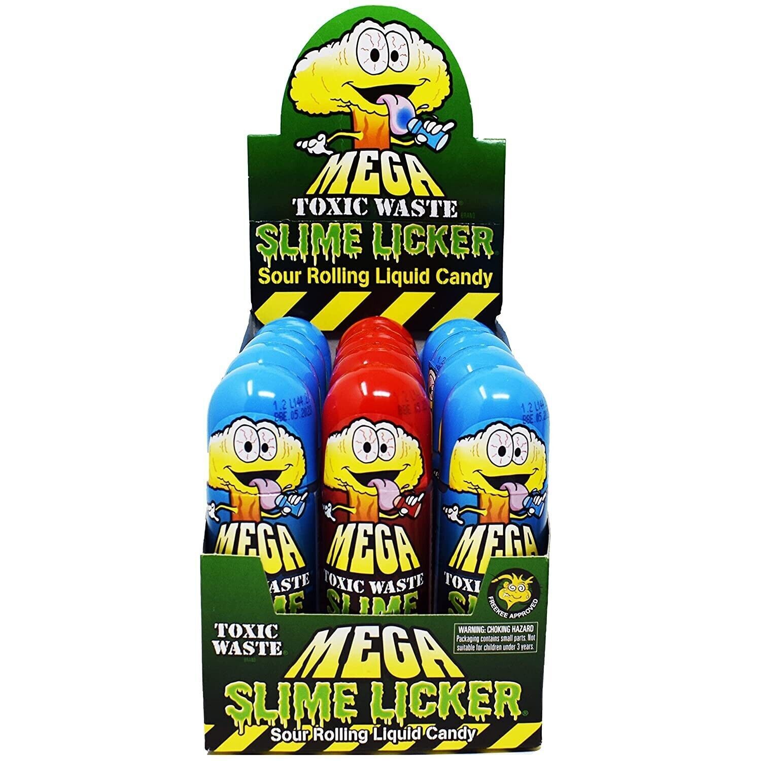 Toxic Waste Slime Licker Sour Rolling Liquid Candy, Variety 4-Pack 2 oz.  Bottles 