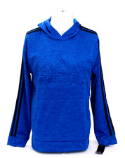 Adidas Blue Signature Hooded Pullover Hoodie Youth Boy's XL NWT
