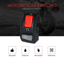 7/8" Motorcycle Handlebar Fog Headlight Horn Start Kill Switch ON OFF Button 12V