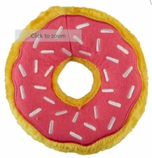 *NEW* ZIPPY PAWS DONUTZ strawberry pink dog puppy chew toy plush play squeak pet
