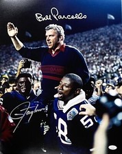 Lawrence Taylor & Bill Parcells New York Giants Autographed 16x20 Pose #2 JSA