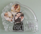 GORHAM 1831 SENTIMENTAL TRADITIONS "HAPPY BIRTHDAY" CRYSTAL PIC FRAME - GERMANY — photo 3