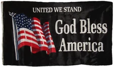 3x5 United We Stand God Bless America Flag House Banner Grommets Super Polyester