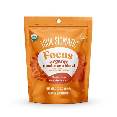 Four Sigmatic Focus Blend Herbal Supplement Caffeine Free Energy Boost 2.12oz