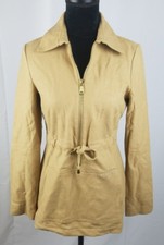 Vintage Rosasen Women Small Brown Jacket Wool Blend Kangaroo Pocket Slipon