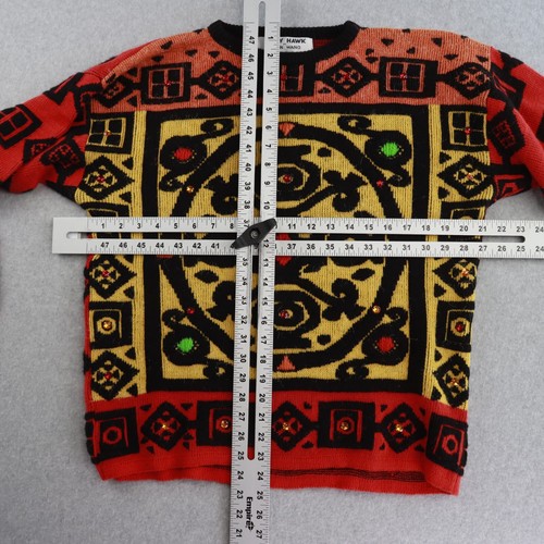 Kitty Hawk Vivian Wang Womens Size Small Sweater Colorful Geometric Design VTG - Picture 2 of 14