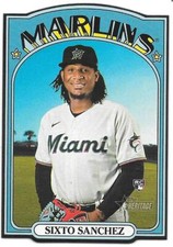2021 Topps Heritage SIXTO SANCHEZ RC 1972 Die-Cuts - MIAMI MARLINS - #72DC-7