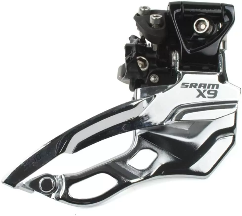 SRAM X9 Front Derailleur 3x10 Speed - High Clamp - Dual Pull - 34.9mm