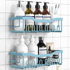 Shower Caddy 2 Pack,Adhesive Shower Organizer for Bathroom Storage Home Decor Ki