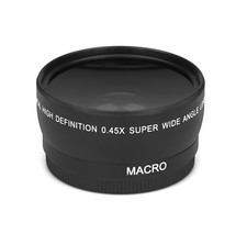 0.45x - 55mm HD Genuine Glass Brand Optics Wide Angle Macro Attachment Lens