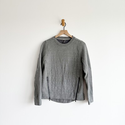 Lululemon Fleece Be True Crew Sweatshirt Heathered Medium Grey size 4 Women s