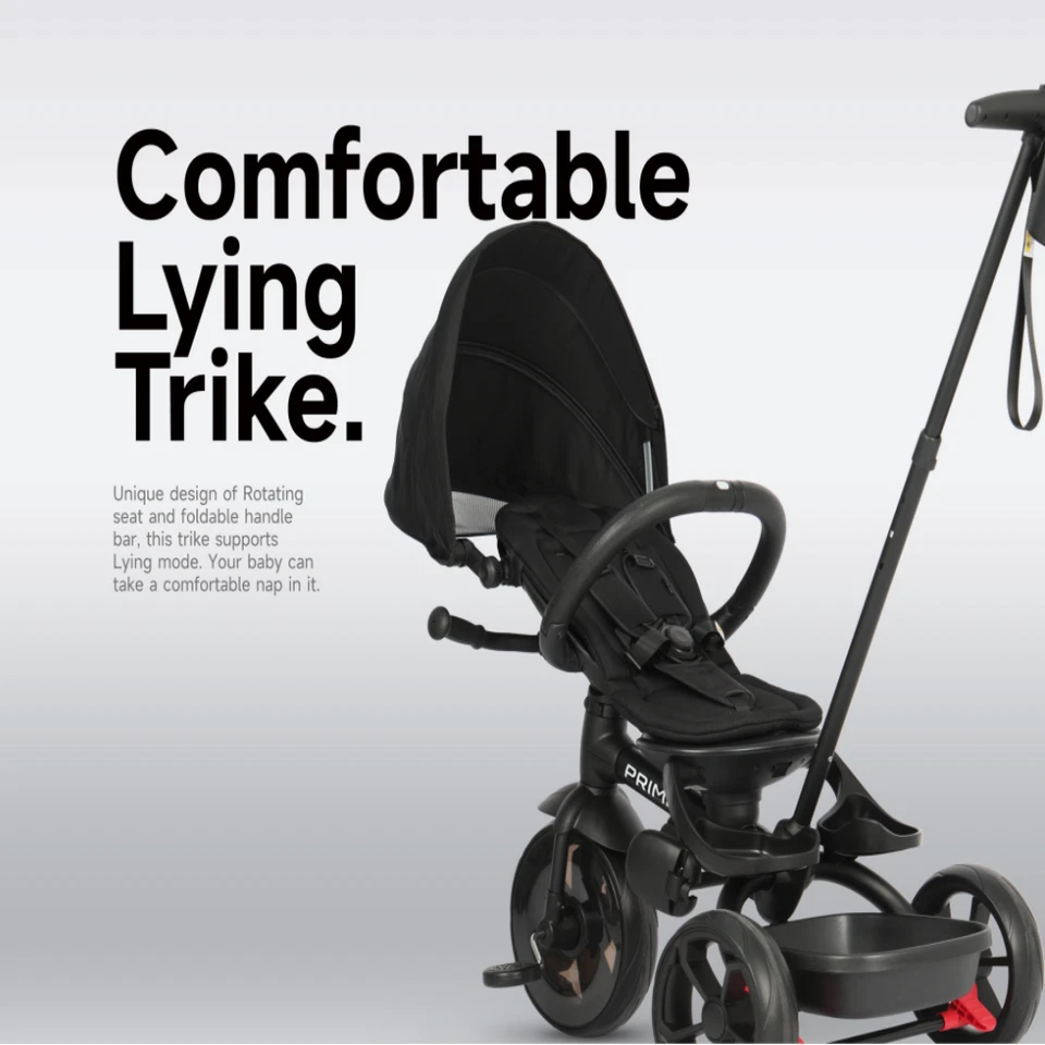 Q play 6 in 1 Baby Tricycle 10 Months-6 Years Toddler Trike Stroller Ride On Toy - image 2 of 4