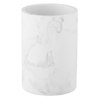 Schöner Wohnen Balatro Zahnputzbecher Diatomit Weiß Marmoroptik H 10,5 Cm