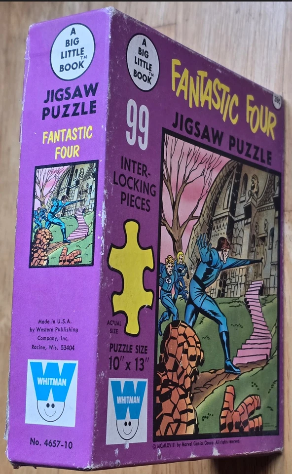 Rompecabezas de los Cuatro Fantásticos Completo 1968 Big Little Book Vintage Whitman Foto 3 de 3