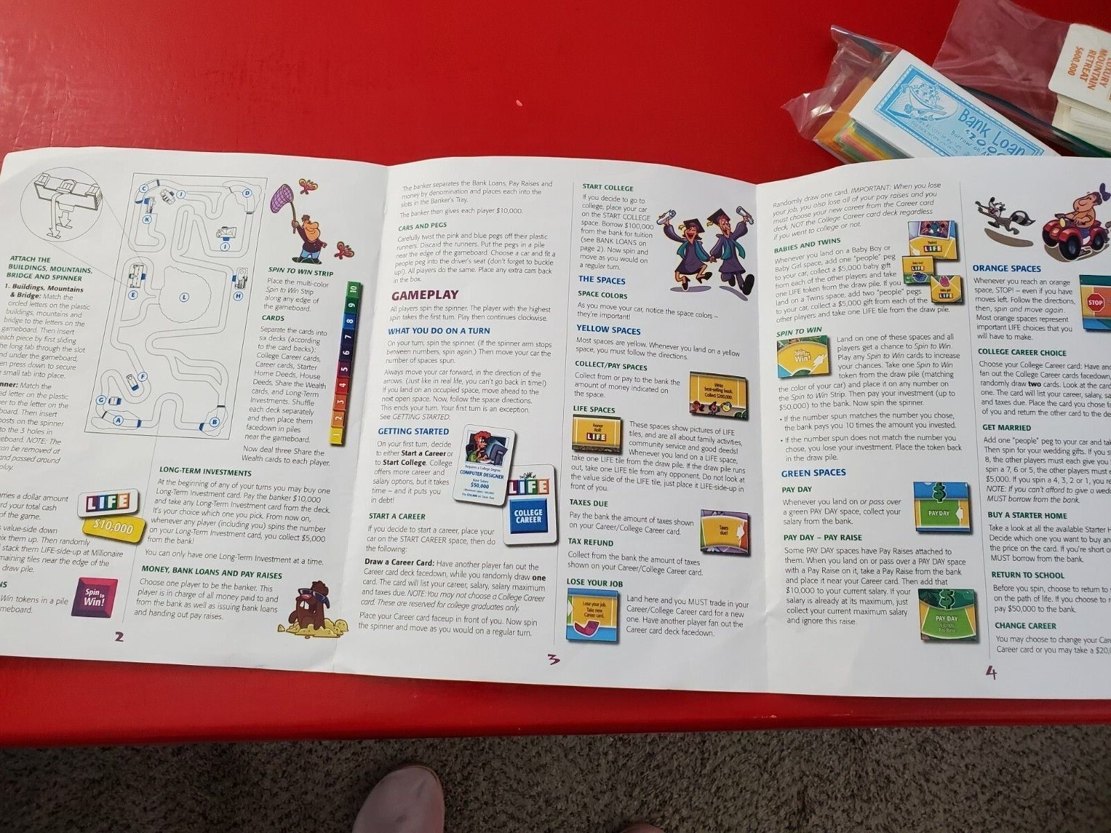 This Game of Life board game that came with 2 instruction manuals. :  r/mildlyinteresting