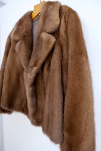 Nerz Pelz Jacke Jäckchen coat braun Größe 38-40 - Bild 8 von 9