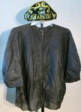 Vintage 1950's Boys Captain Kid Black Pirate Halloween Costume Shirt Plastic Hat