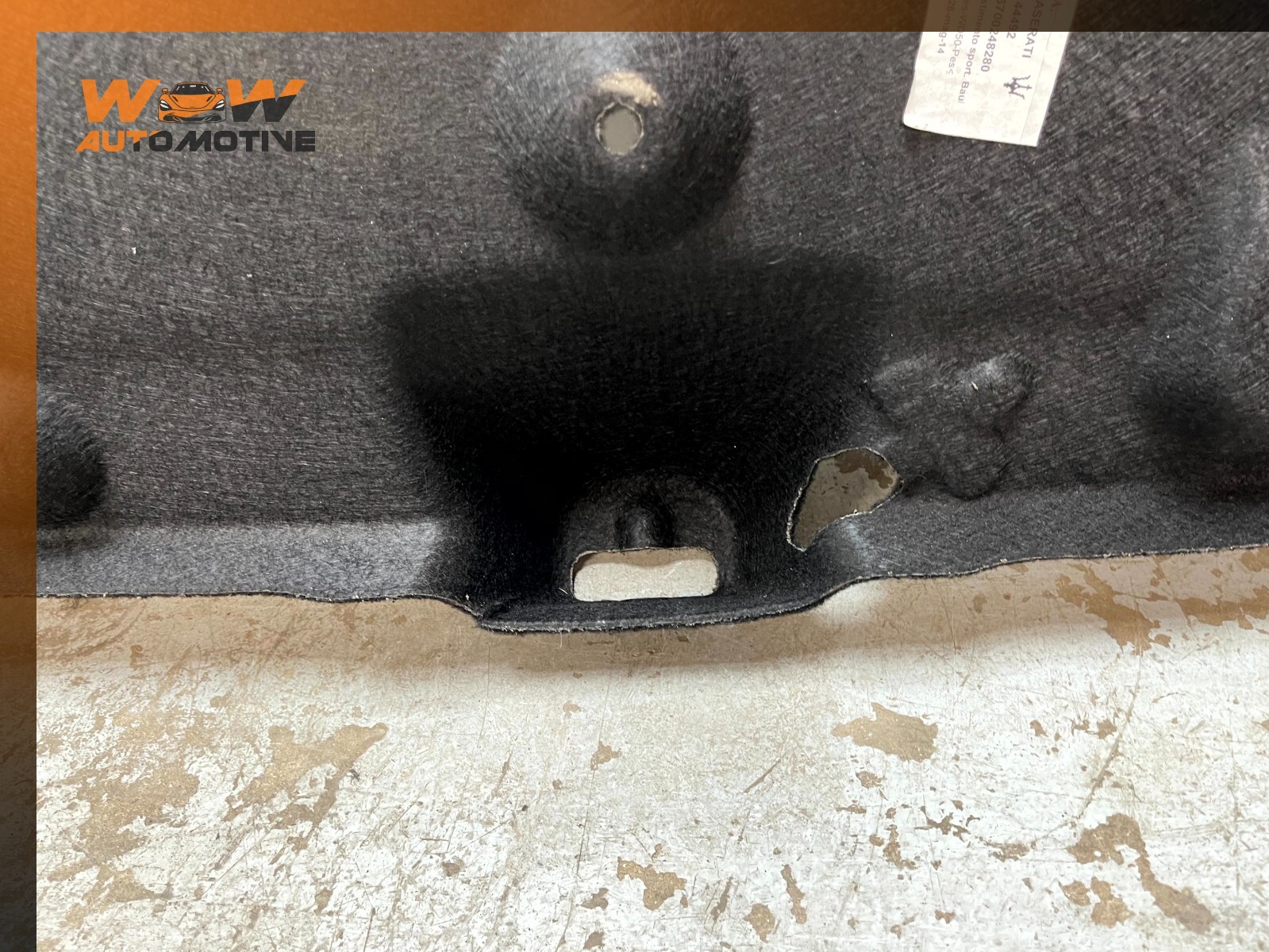 14-17 MASERATI GHIBLI TRUNK DECK LID LINER TRIM COVER PANEL OEM