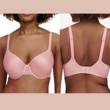 NWT $82 Chantelle [ 32B ] C Jolie Comfort Convertible T-Shirt Bra Rose #U1602