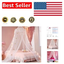 Princess-Themed Bed Canopy with Lights - Extra Large Mosquito Net for Kids