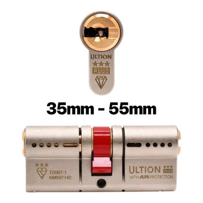 Ultion 3* Plus Eurozylinder Türschloss (35 + 55 = 90 mm lang) PVC & Verbund