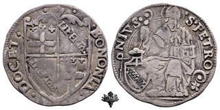 PONTIFICAL STATE Bologna Grosso Pope Clement VII (1523 1534) SILVER