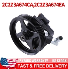 Super Duty Power Steering Pump w/ Pulley For 97-07 Ford E-150 E-250 F-350 F-350