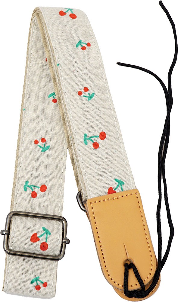 Viking Cherry Blossom UKULELE STRAP. Affix with button (included) or tie.