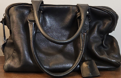 Jil Sander Black Top Handle Zipper Bag